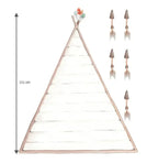 Autocolante em vinil para cabeceira de cama infantil em formato tipi | Desenhado à mão