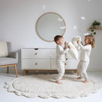 Alfombra ovalada infantil | color crudo 100x150cm