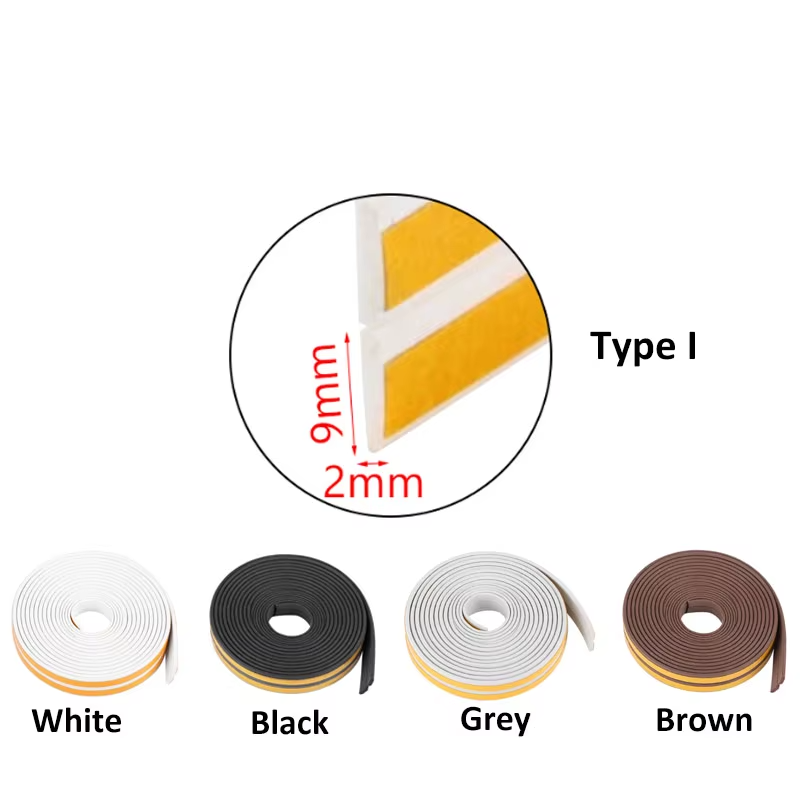 Tira de sellado de goma autoadhesiva tipo I para puertas y ventanas 6MBurletesHardware > Building Materials > Weather Stripping & Weatherization Supplies > Weatherstrip Seal