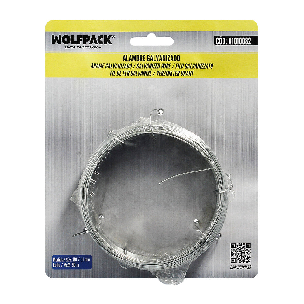Alambre galvanizado 1,10mm / 6 (rollo 50 metros)