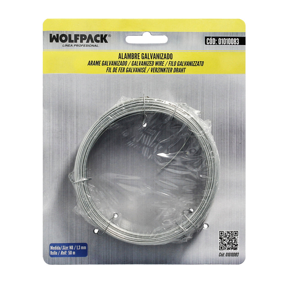 Alambre galvanizado 1,3 mm / 8 (rollo 50 metros)