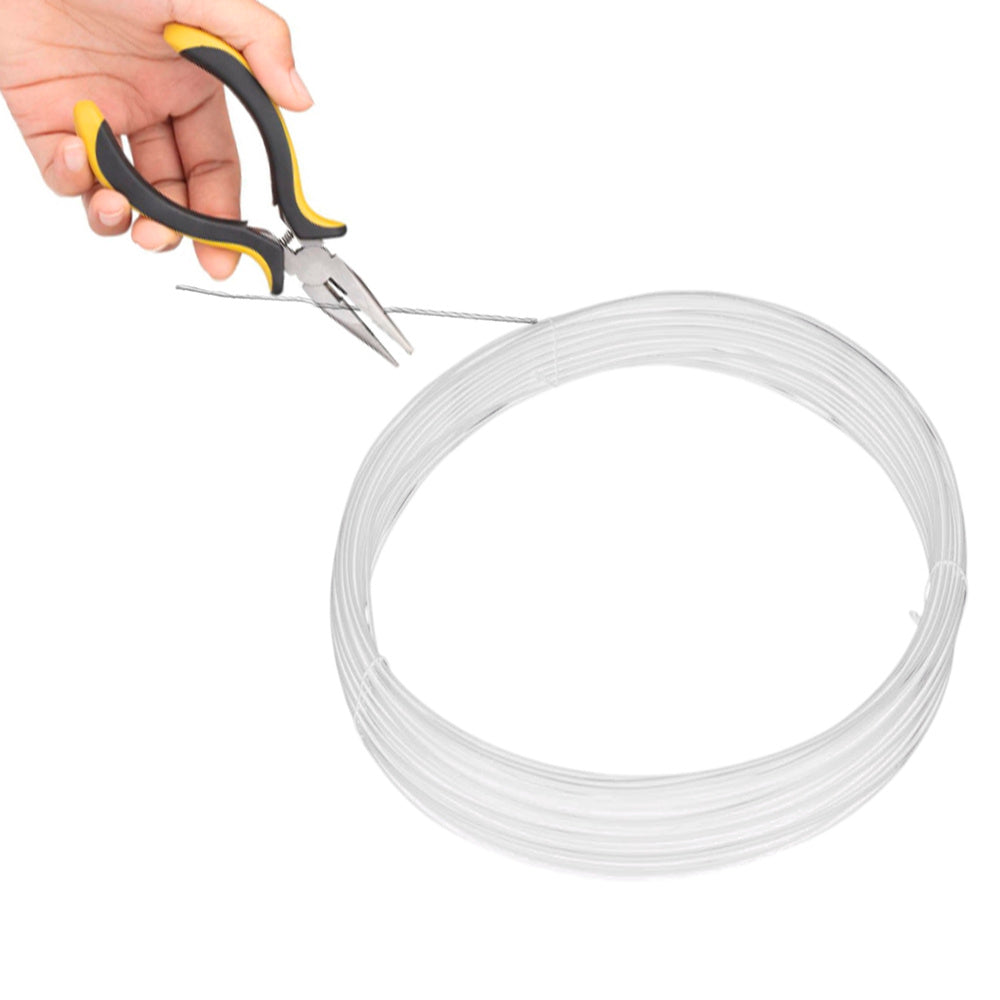 Alambre plastificado 1,2 mm blanco (rollo 50 metros)