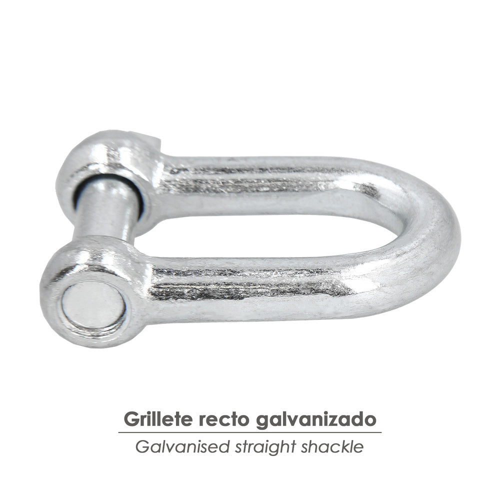 Galvanized straight shackle 5 mm 3/16" domestic use