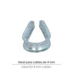 Galvanized thimble for 4 mm wire rope