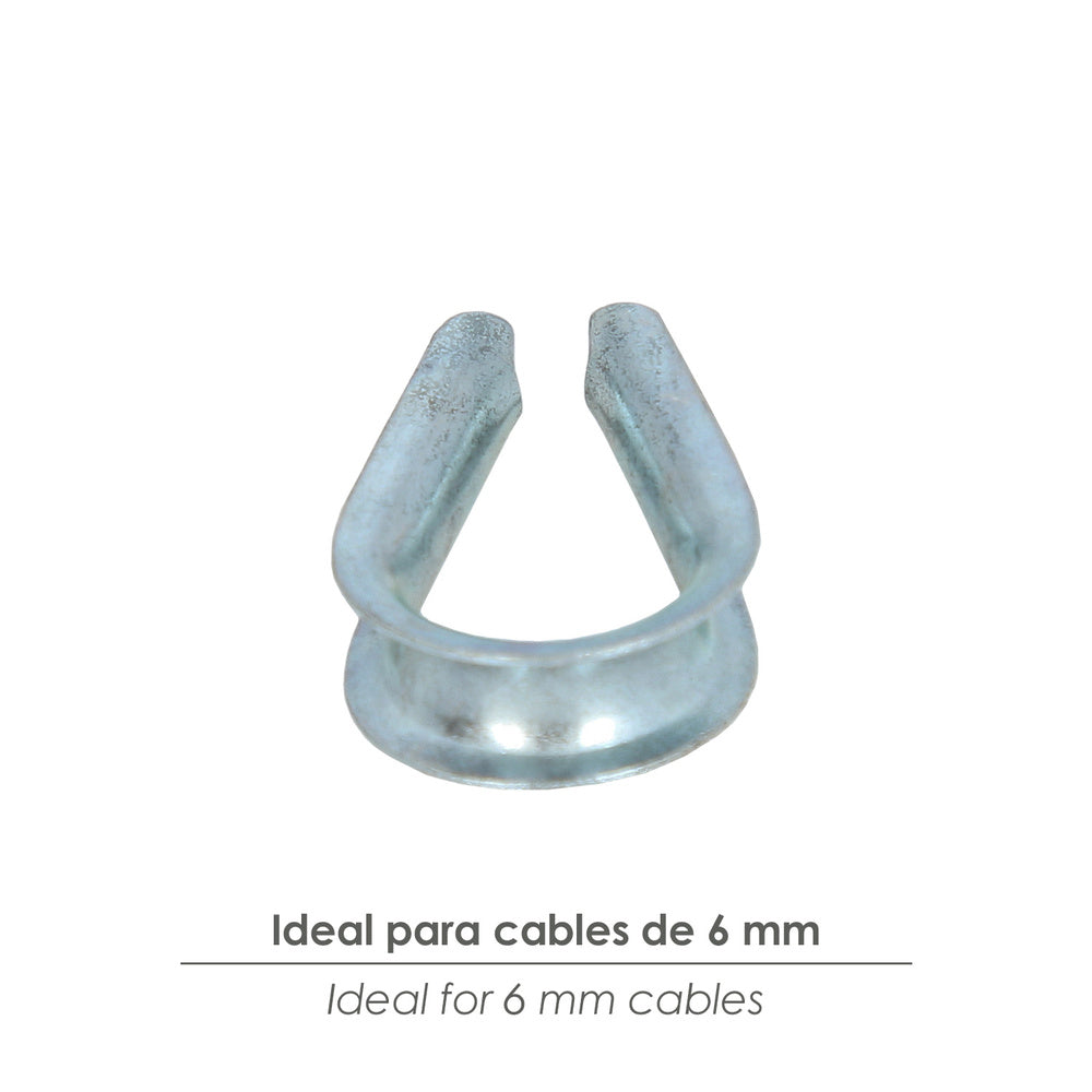 Galvanized thimble for 6 mm wire rope