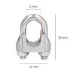 Abraçadeira de cabo galvanizada 6 mm 1/4" uso doméstico