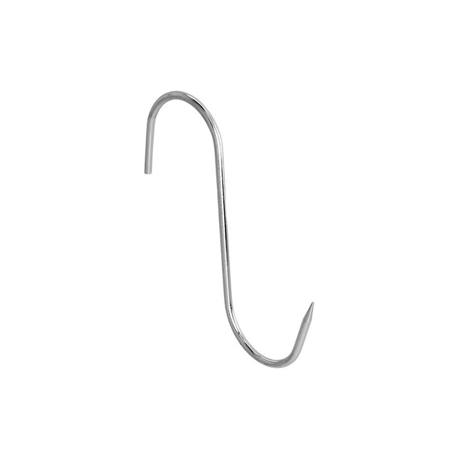 Gancho carnicero inoxidable nº 4 de 160 x 5 mm. gancho para productos carnicos