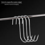 Gancho carnicero inoxidable nº 7 de 220 x 10 mm gancho para productos cárnicos.