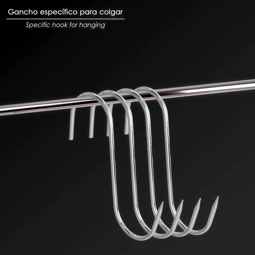 Gancho de talho inoxidável n.º 7 de 220 x 10 mm gancho para produtos de carne.