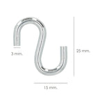 S-hook galvanized iron 25 mm "domestic use"