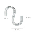 S-hook galvanized iron 50 mm "domestic use"