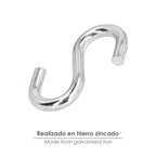 Gancho "s" hierro zincado  60 mm   "uso doméstico"