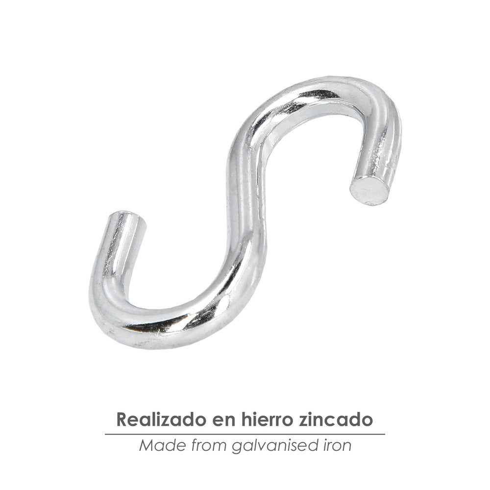 "S" hook galvanized iron 60 mm "domestic use"