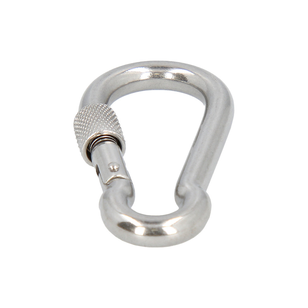 Stainless steel firemen's carabiner with safety lock 100x10 household use