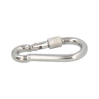 Stainless steel firemen's carabiner with safety lock 100x10 household use