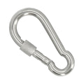 Stainless steel firemen's carabiner with safety lock 100x10 household use