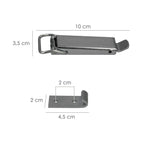 Fecho de caixa com lingueta plana 100 mm (caixa 25 unidades)