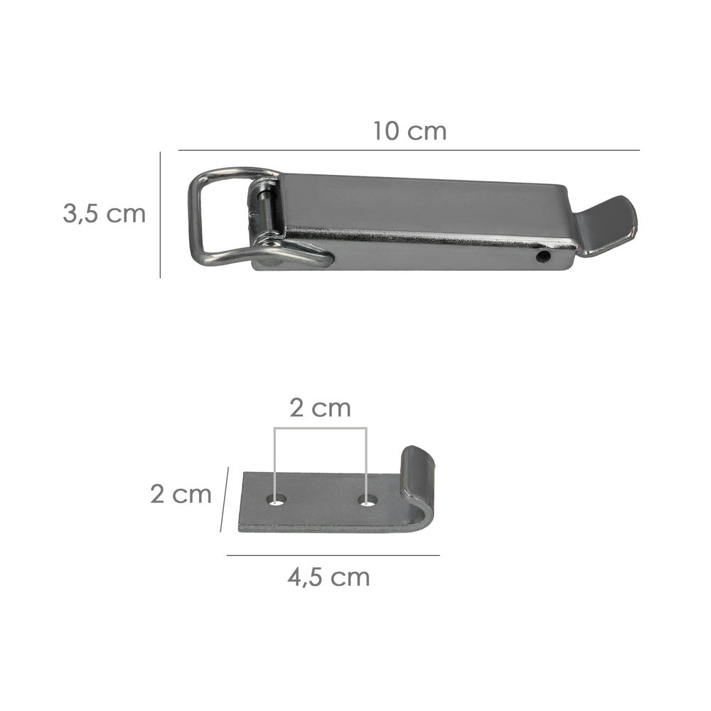 Flat clasp box 100 mm (box of 25 units)