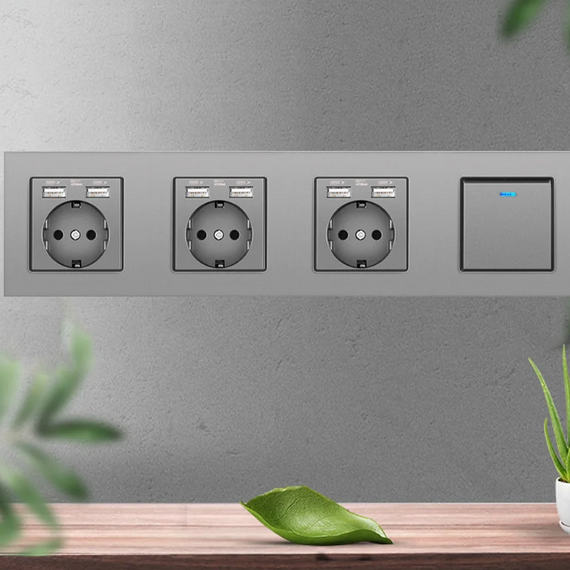 Enchufes combinables Serie A1 con paneles de policarbonato ignífugoEnchufes