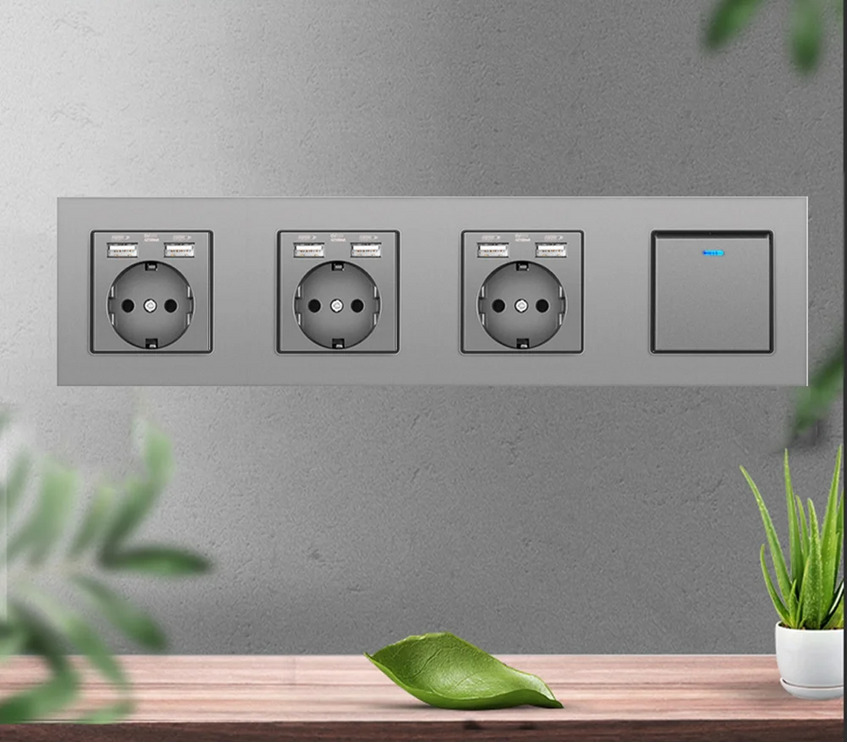 A1 Series combinable switches with fireproof polycarbonate panels