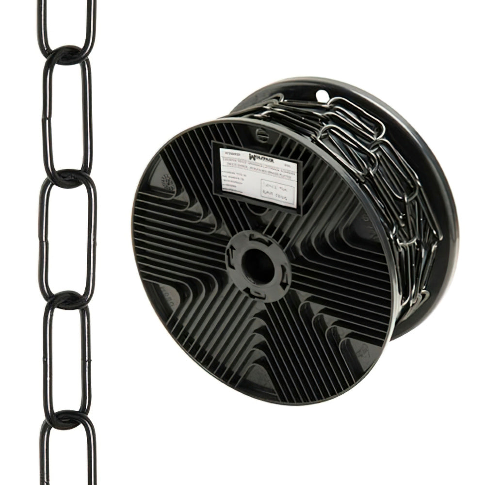 Cadena decorativa lisa negra 3,4x43 mm rollo 20 metros
