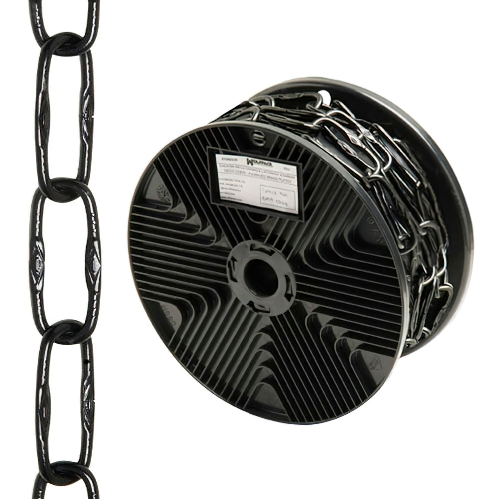 Cadena decorativa grabada negra 4,0x46 mm rollo 20 metros