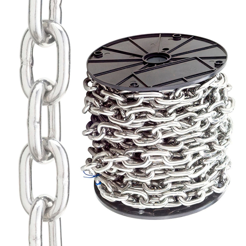 Cadena en rollo zincada 8 mm de uso doméstico | 20 m