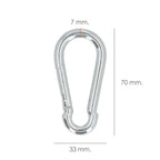 Fireman's carabiner 7x70mm domestic use