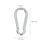 Firefighter snap hook 8x80mm household use