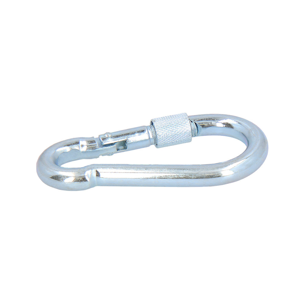 Carabiner with safety lock, 8x80mm, for household use