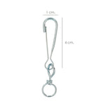 Nickel-plated swivel snap hook 40 mm