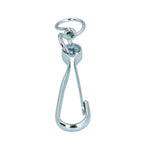 Nickel-plated swivel snap hook 40 mm