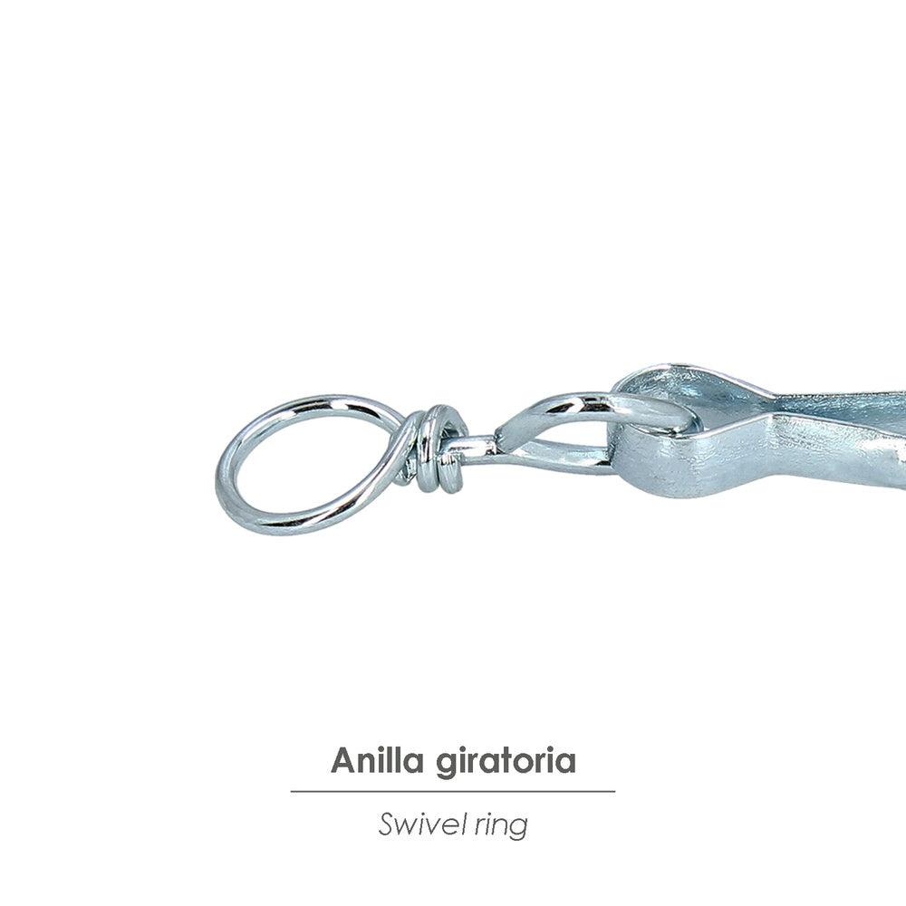 Nickel-plated swivel snap hook 60 mm