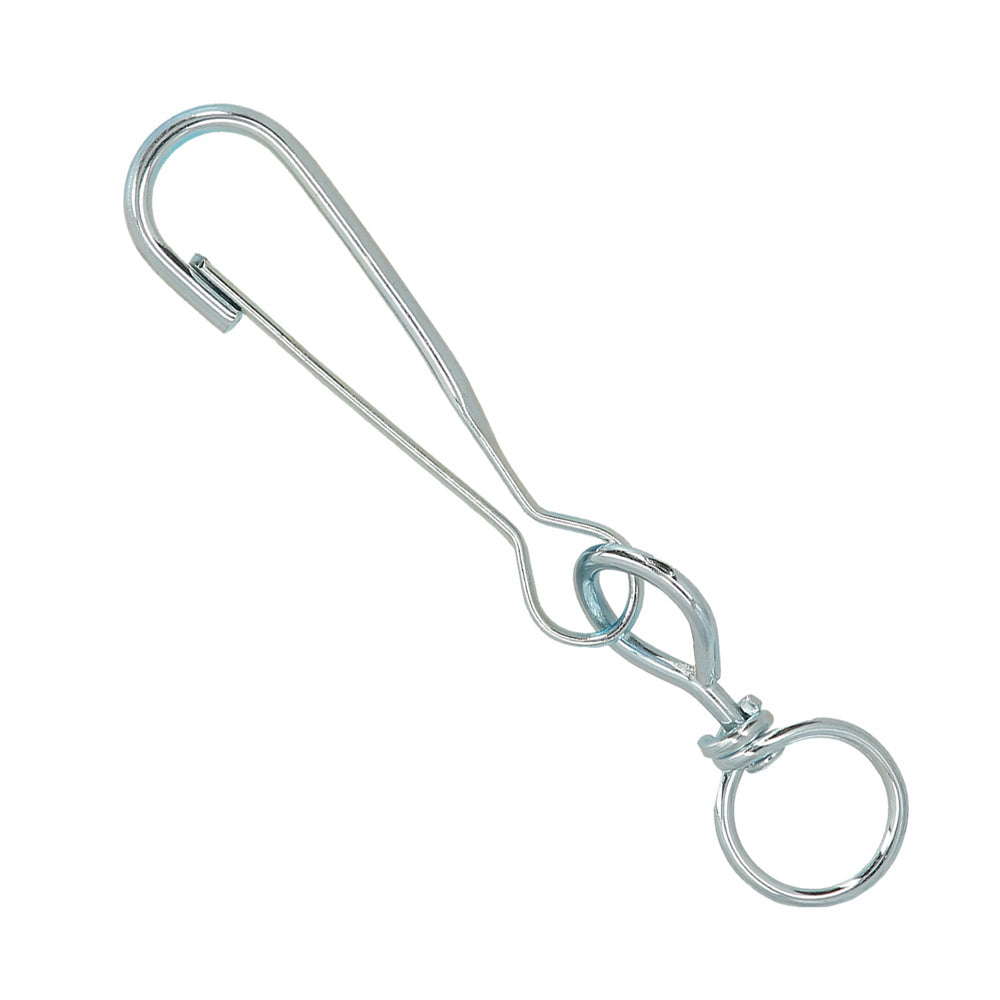 Nickel-plated swivel snap hook 60 mm