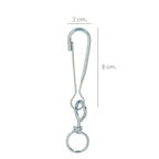 Nickel-plated swivel snap hook 80 mm