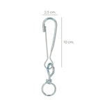 Nickel-plated swivel snap hook 100 mm