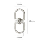 Swivel hose connector 1/2" 55x20 mm