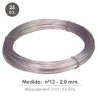 Arame galvanizado rolo 25 kg. Nº 13 - 2,0 mm