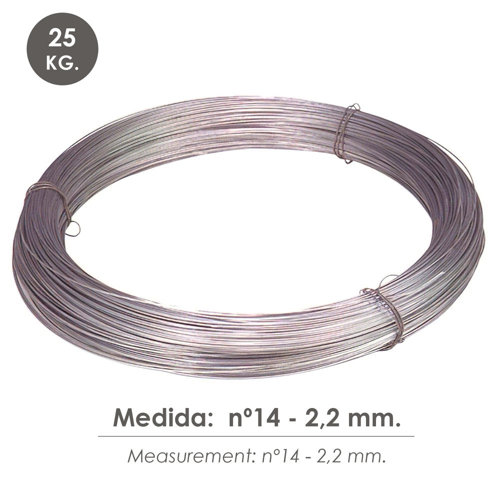 Galvanized wire coil 25 kg. No. 14 - 2.2 mm