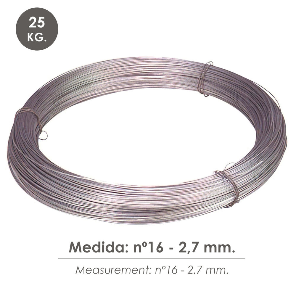 Galvanized wire coil 25 kg. No. 16 - 2.7 mm