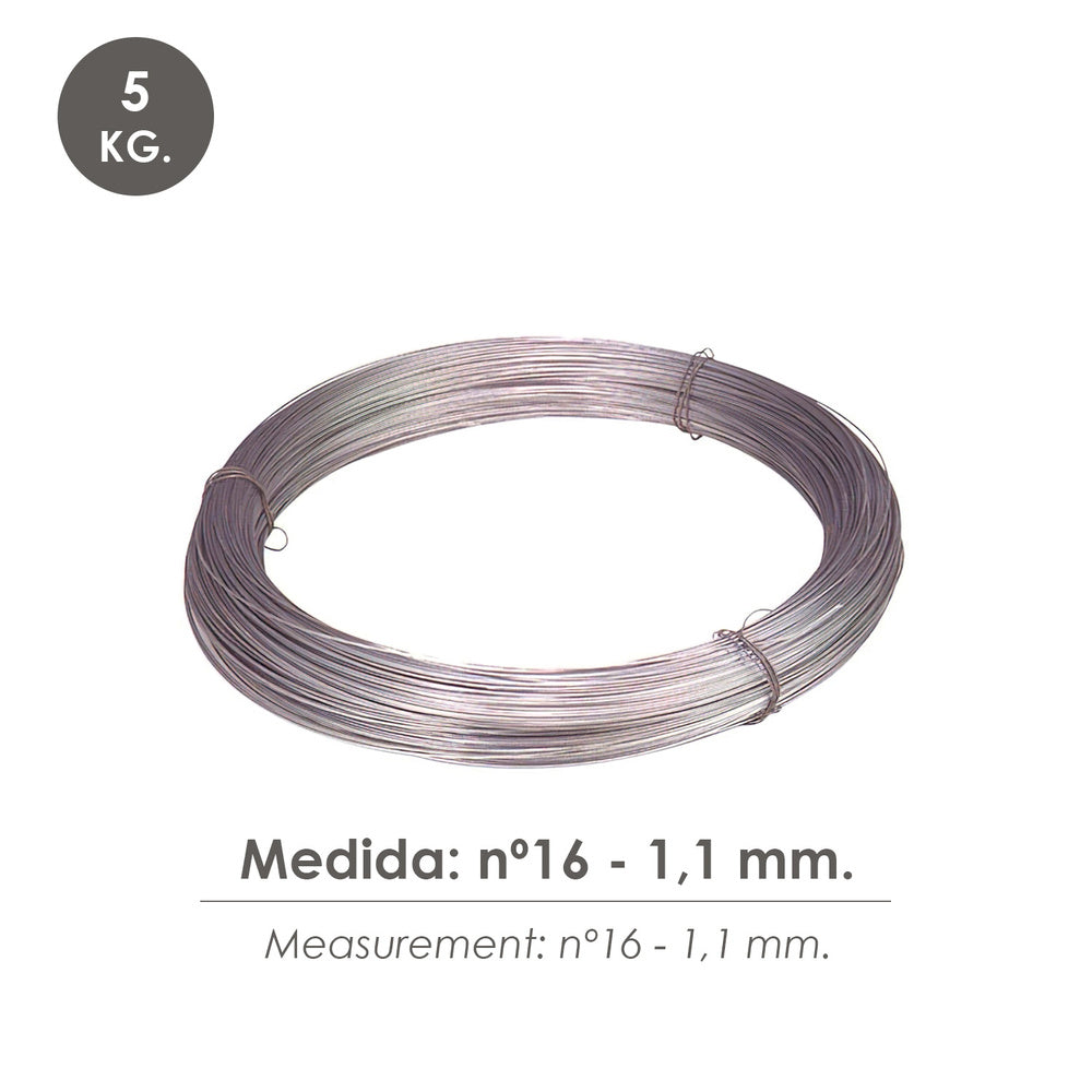Galvanized wire coil 5 kg. No. 6 - 1.1 mm