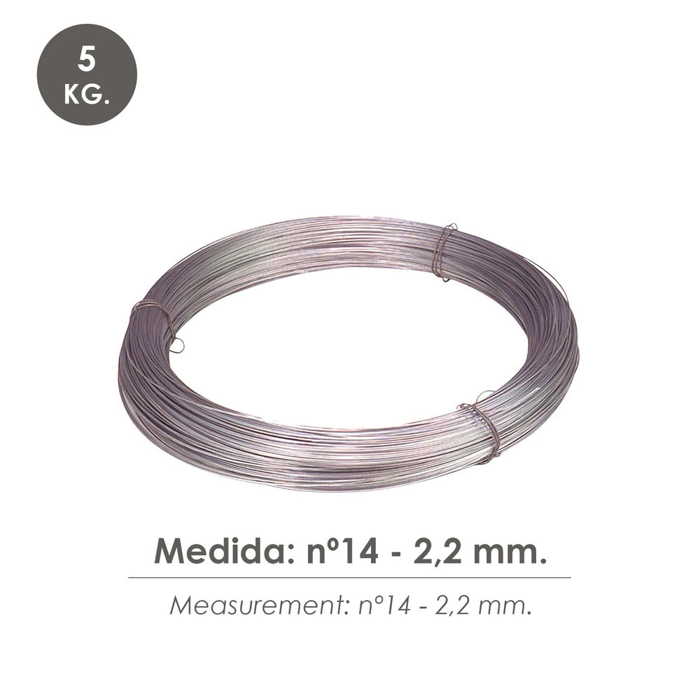 Alambre galvanizado rollo  5 kg. Nº14 - 2,2 mm