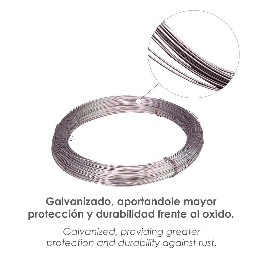 Alambre galvanizado rollo  5 kg. Nº20 - 4,0 mm