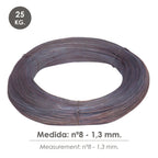 Annealed wire roll 25 kg. No. 8 - 1.3 mm