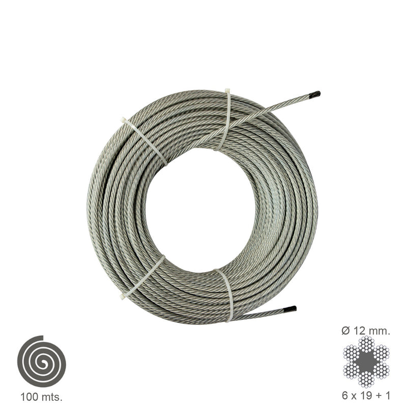 Cable Galvanizado De 12 Mm En Rollo De 100 Metros Para Usos Generales