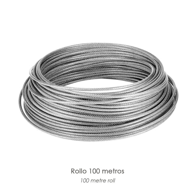 Cable galvanizado   6 mm. (rollo 100 metros) no elevacion