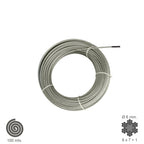Cable galvanizado   6 mm (rollo 100 metros) no elevación