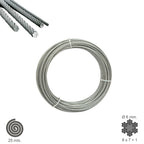 Galvanized cable 6 mm (25-meter roll) non-lifting