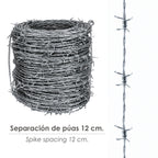 Alambre espino galvanizado 100 metros 4/12