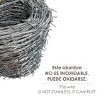 Alambre espino galvanizado 100 metros 4/12